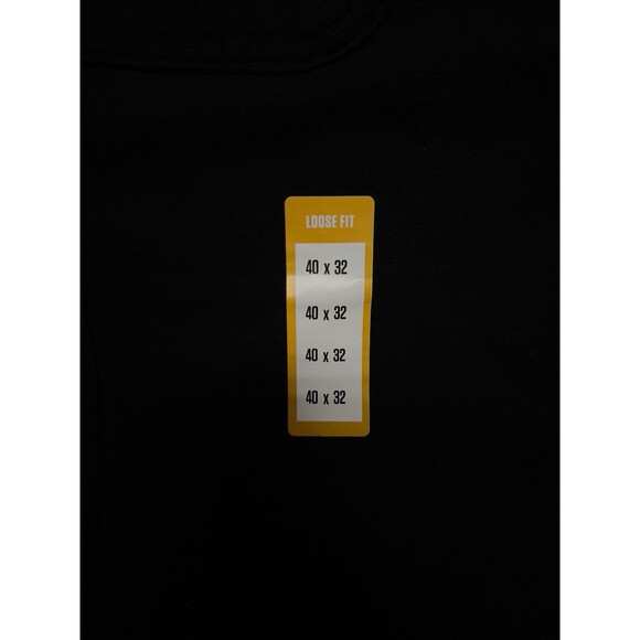 Carhartt Loose Fit Washed Duck Double-Front Black Utility Work Pant Men's 40x32 - Picture 12 of 15